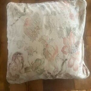 Pottery Barn Grace Floral Palampore Euro Shams 24" Set Of 3 Linen Cottage Core
